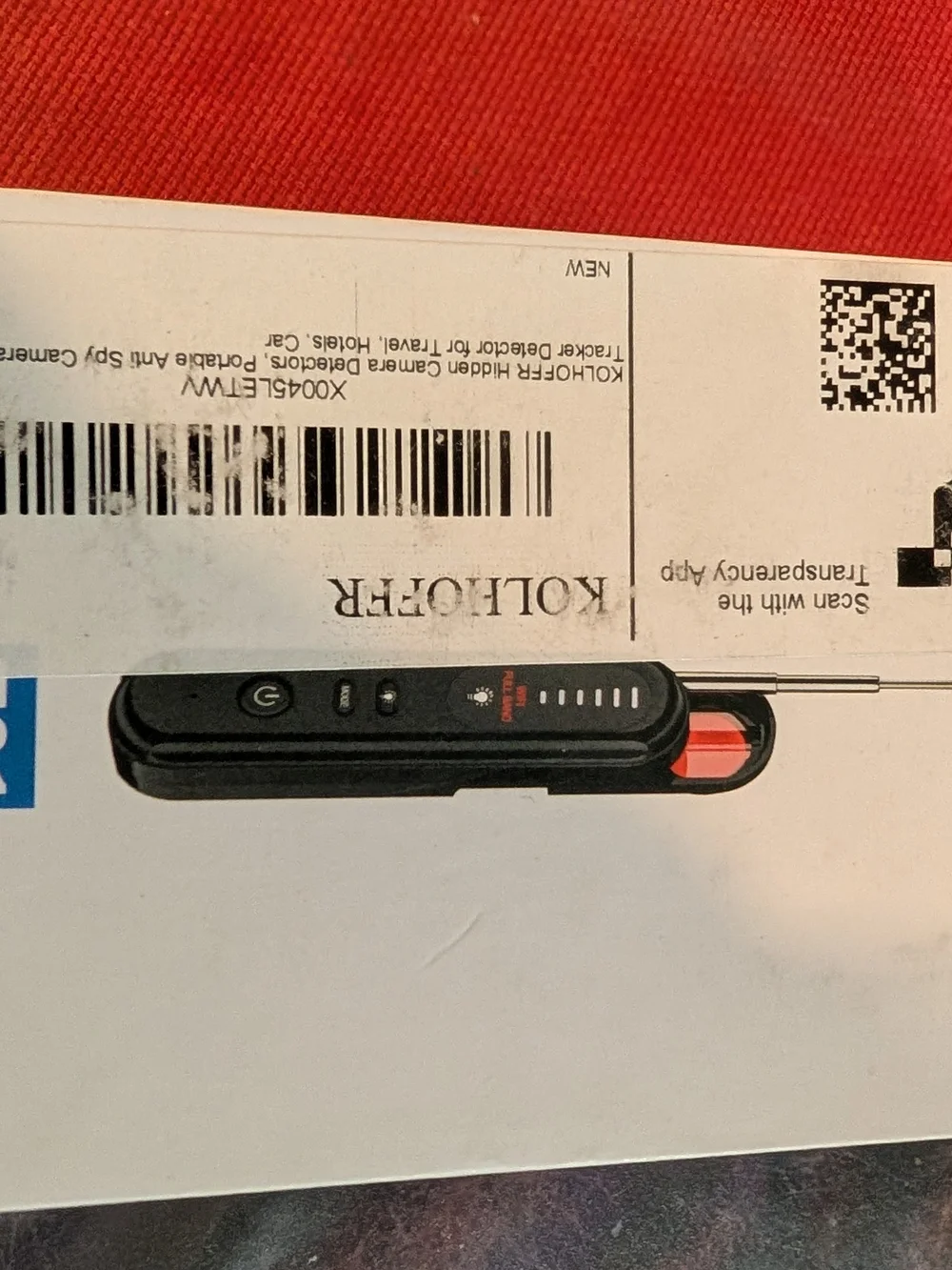 Black Wireless Inspection Camera with Red Tip